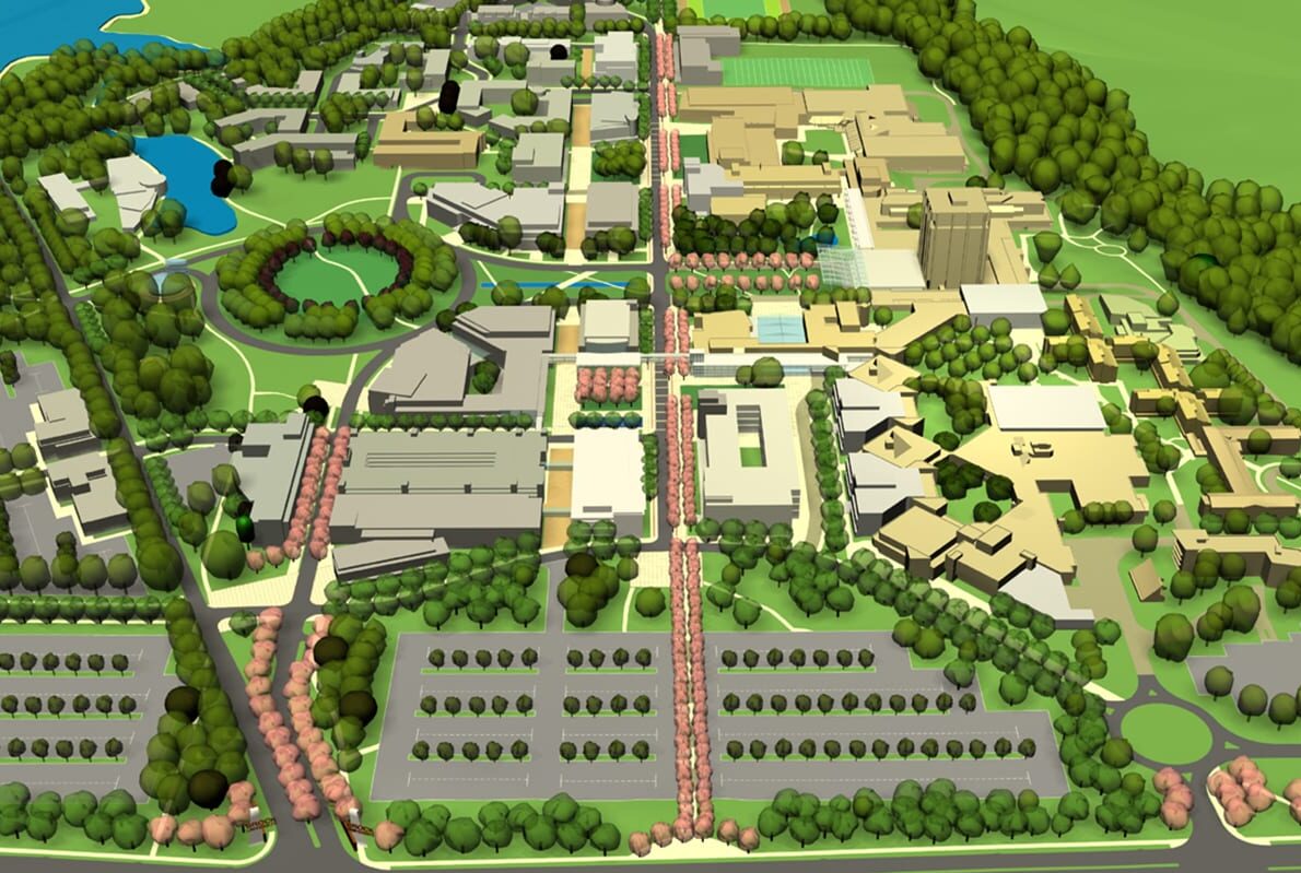 Conceptual plan of Brock University campus.