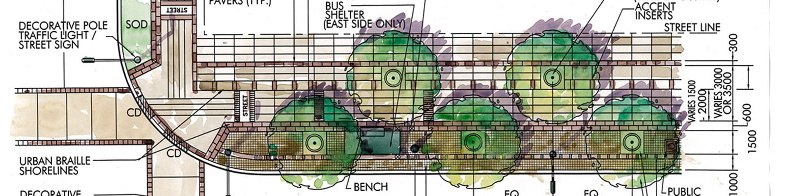 Illustrative concept for shoreline.