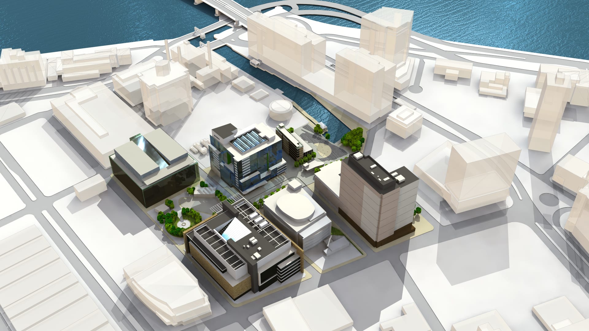 Kendall Square aerial rendering