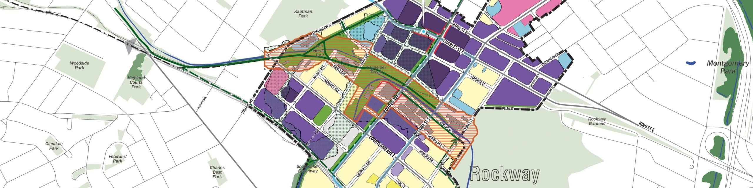 Midtown & Rockway transportation map