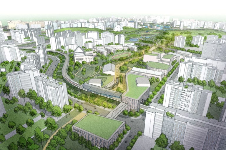 Illustrative rendering of Tengah Town