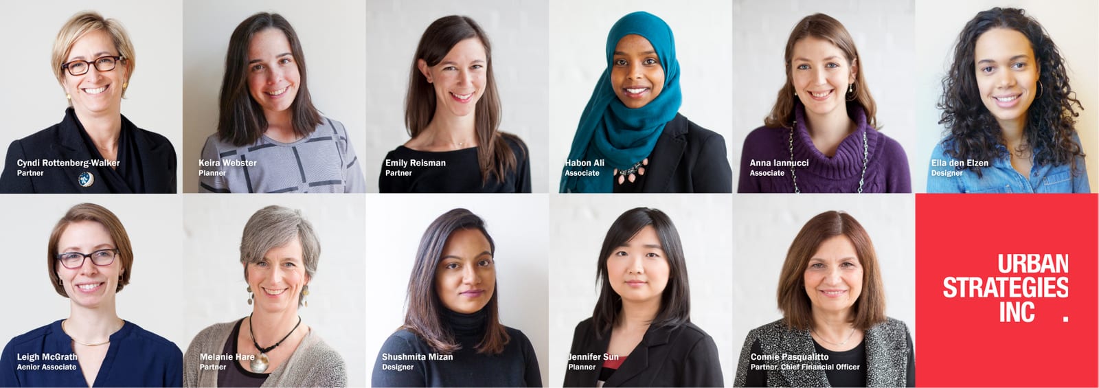 Collage of women's headshots working at USI.