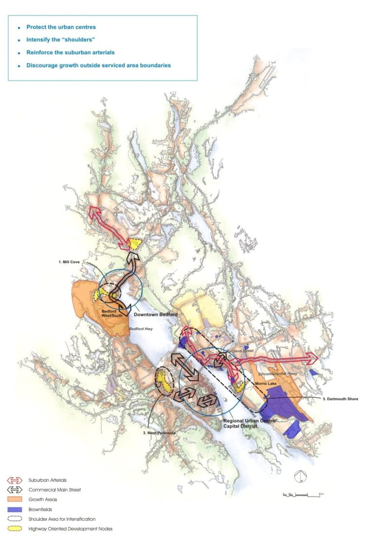 Transit oriented development opportunities map.