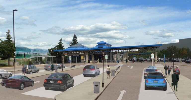 GO Transit street view pick up area rendering