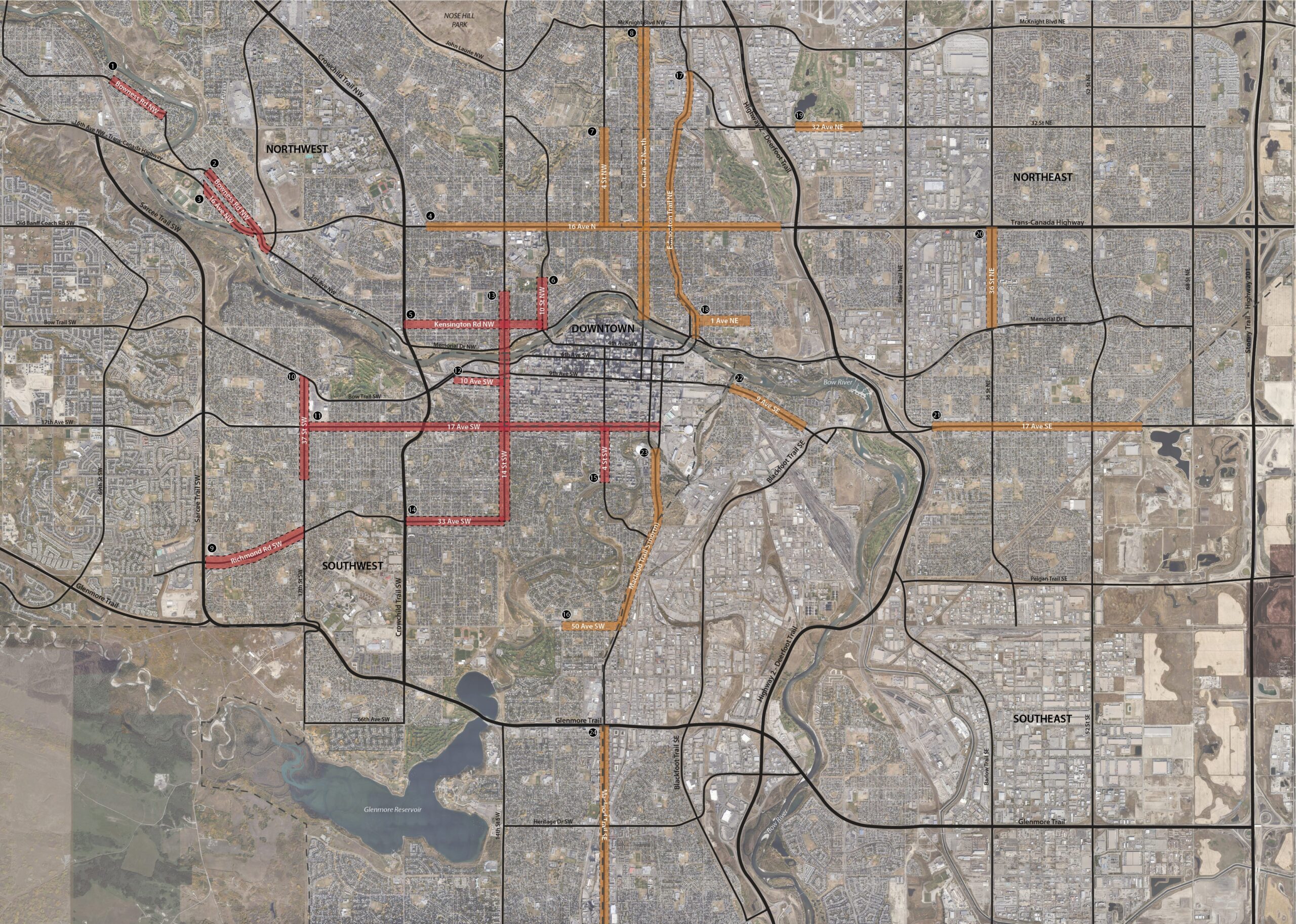 Calgary Main Street Study map.