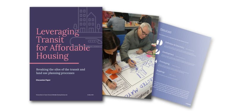 Leveraging Transit for affordable housing report cover page.