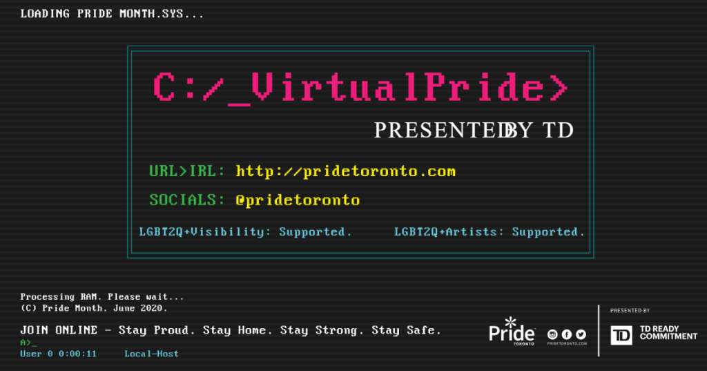 Reflections on an online Pride