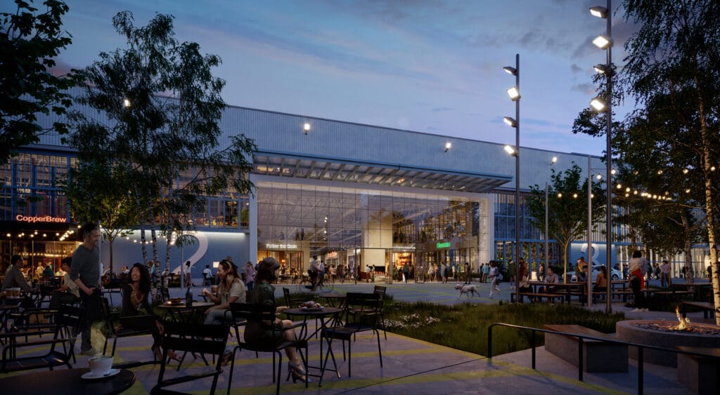 Hangar District Central Square Rendering