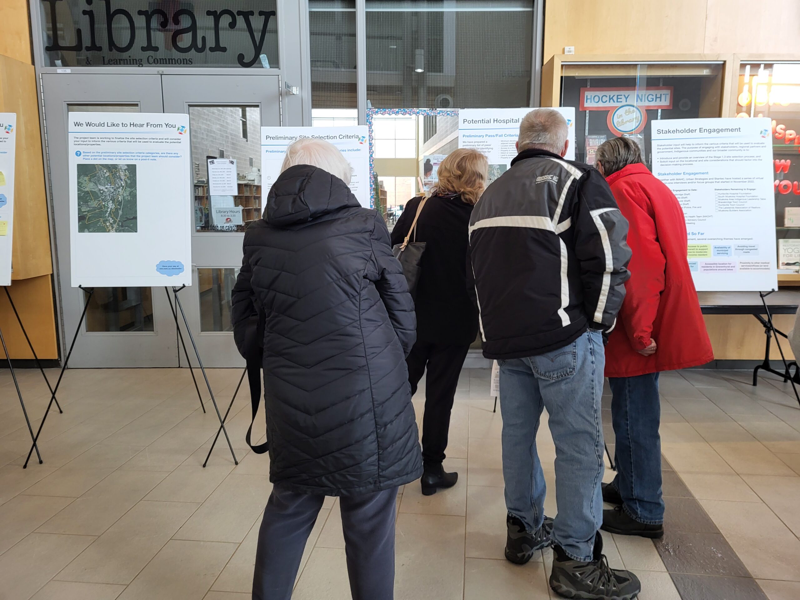 People looking at the engagement panels