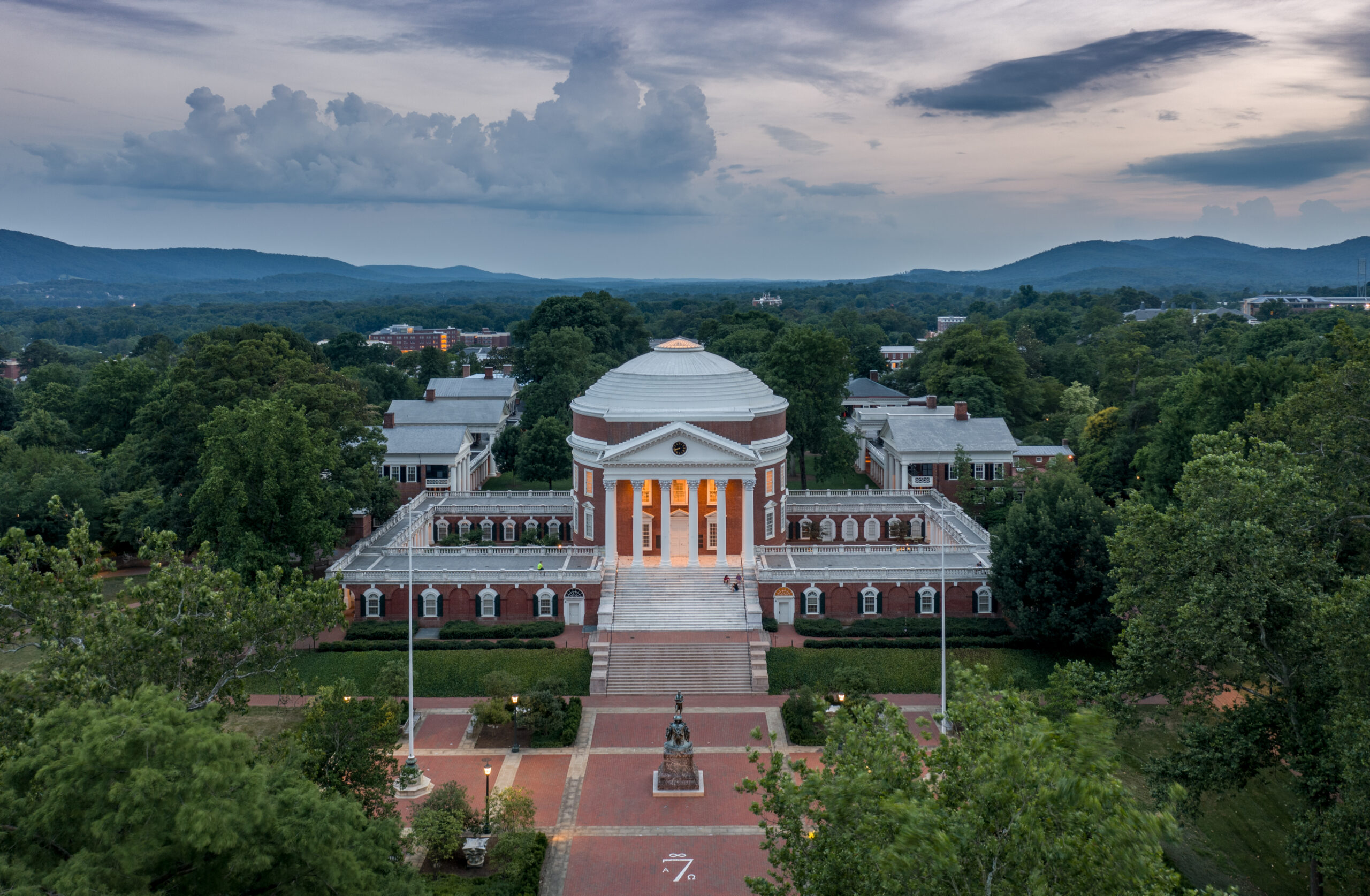 Aerial of UVA Campus.