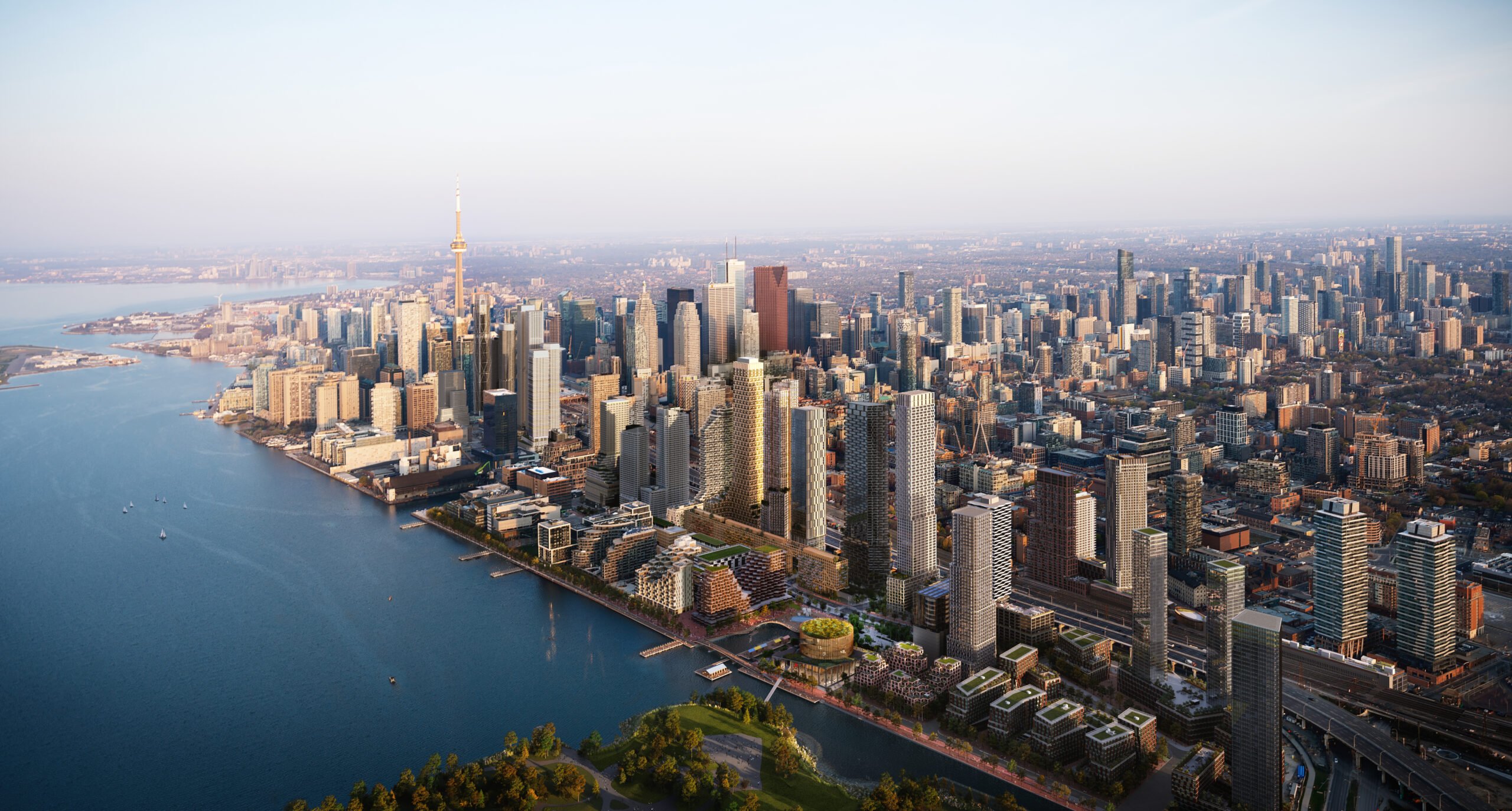 Aerial image of downtown Toronto