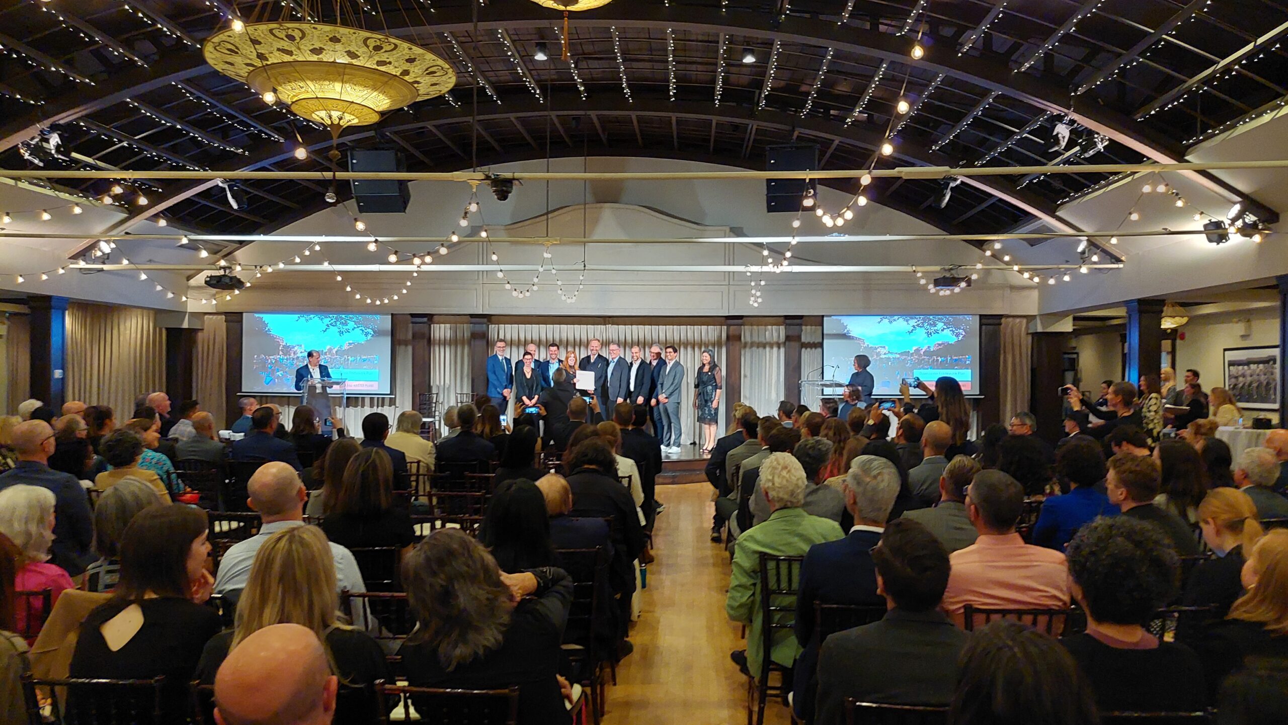 USI staff accepting an award