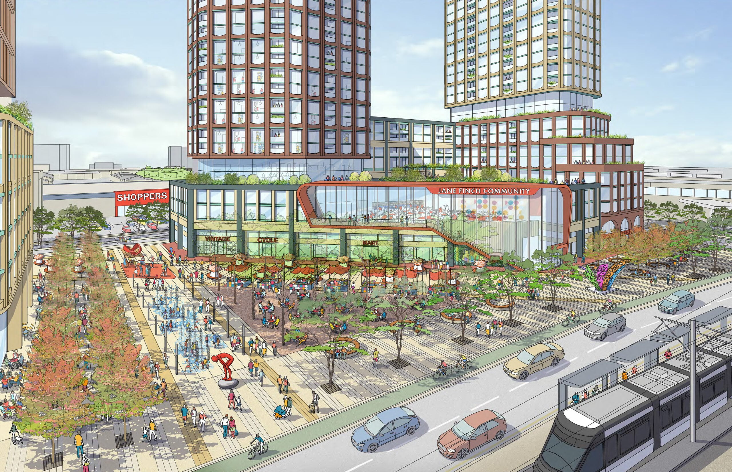 Rendering of Jane Finch Mall.