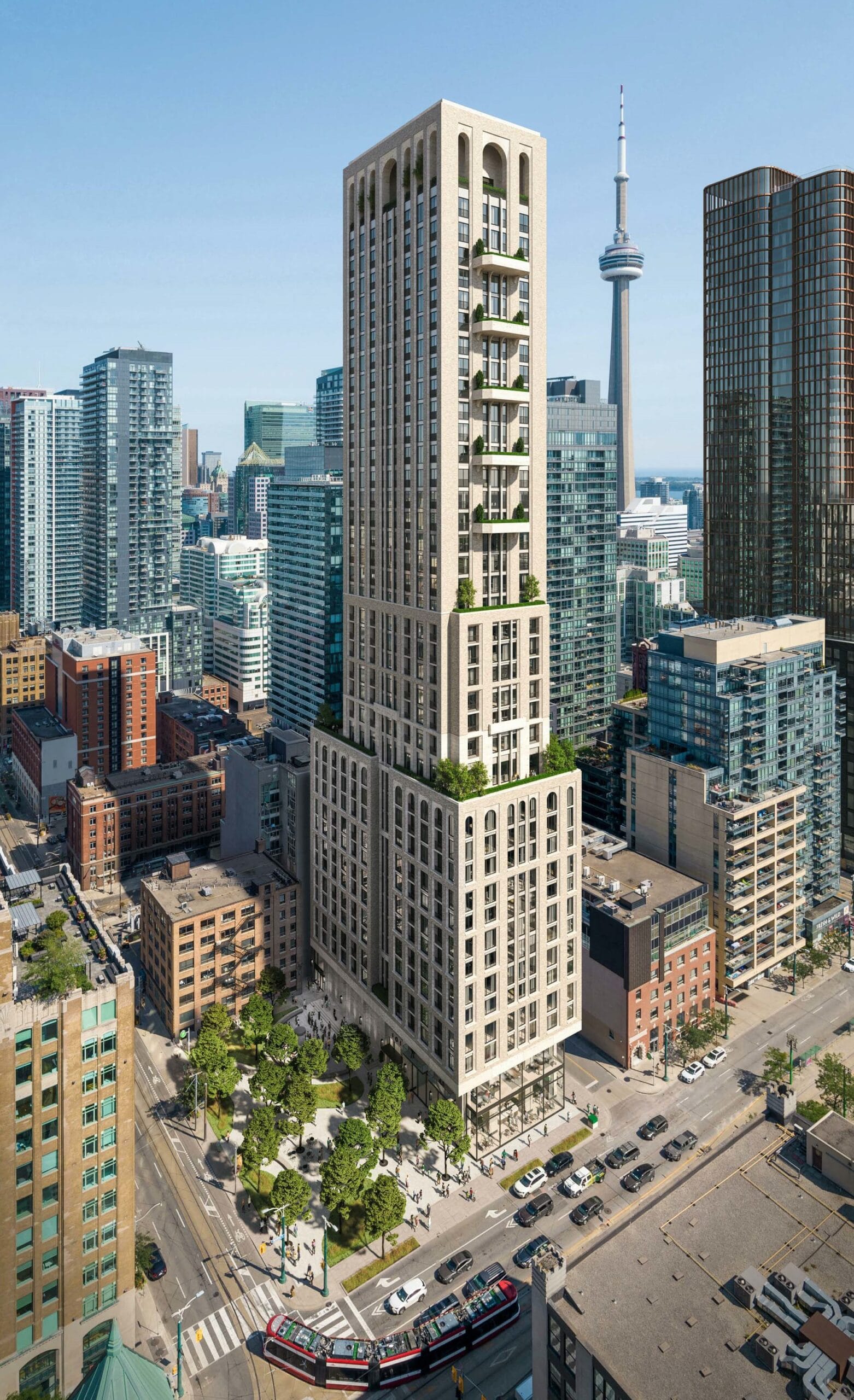Rendering of 101 Spadina. Rendering by Audax Architecture