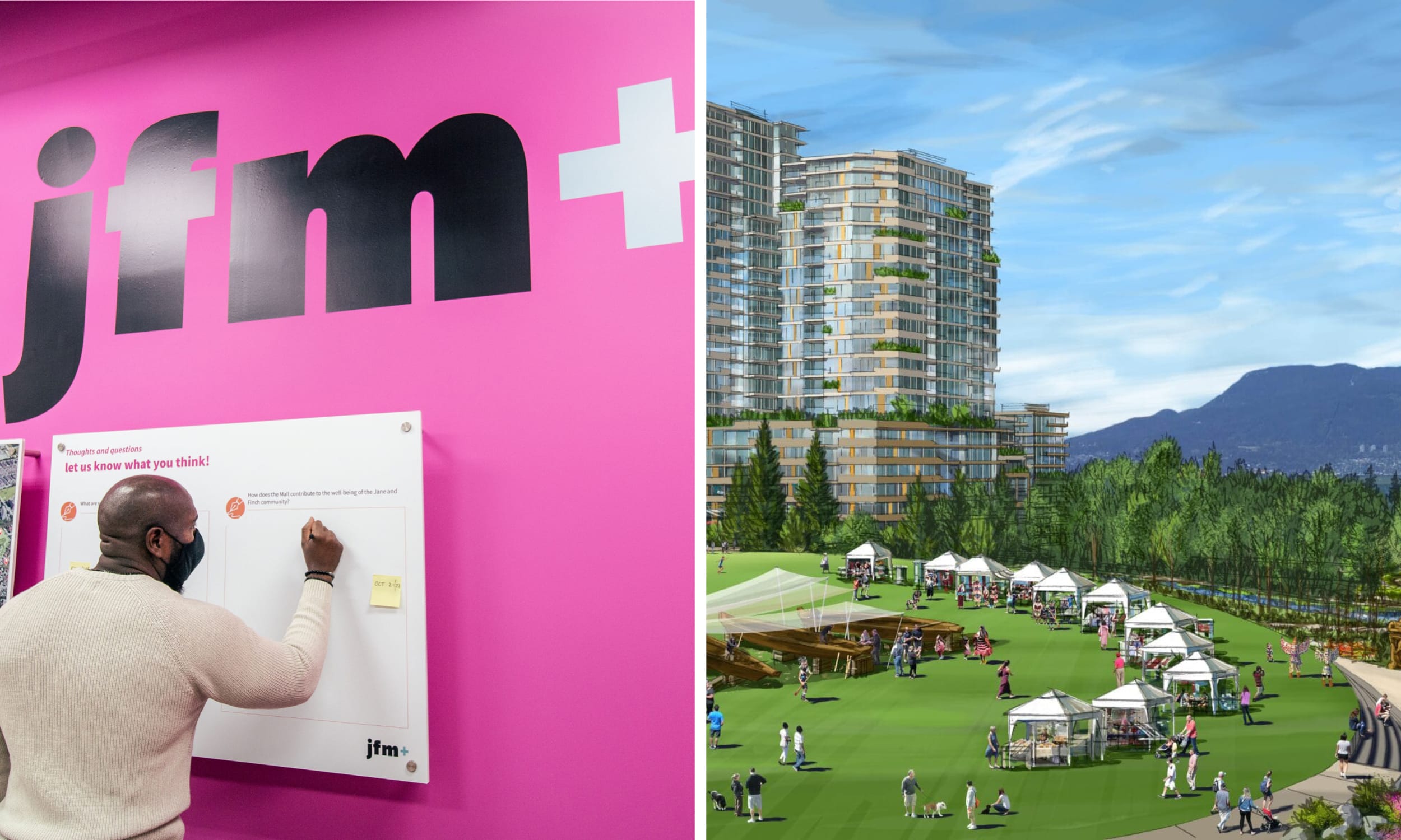 Collage of photos from Jericho and Jane Finch Mall