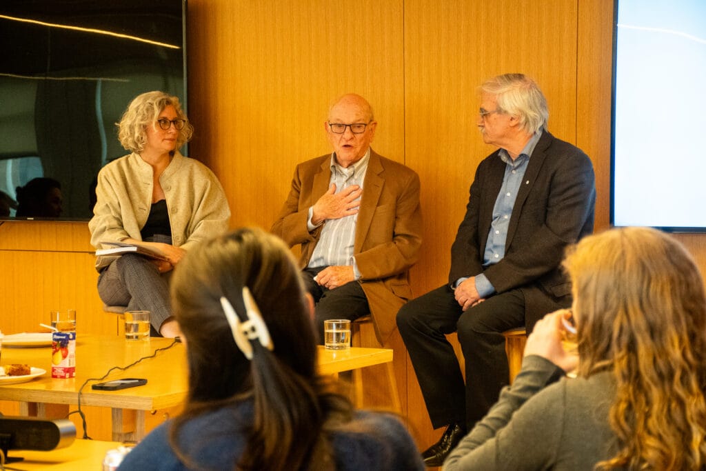 Authors of housing for all speaking with Strategists at Urban Strategies.